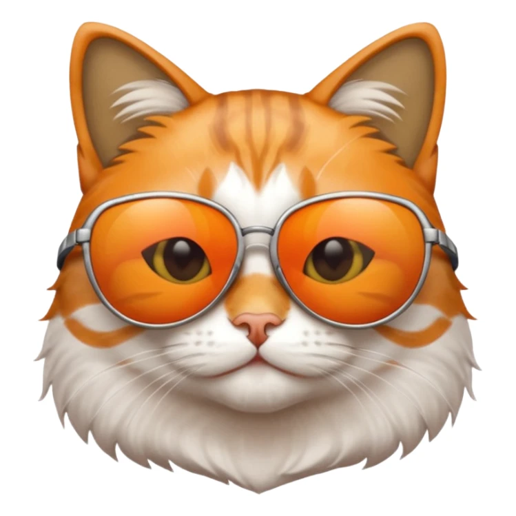 Cat wearing sunglasses sticker