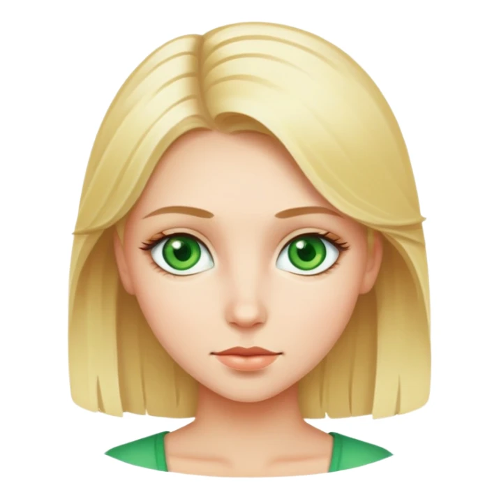 Blonde girl with green eyes sticker