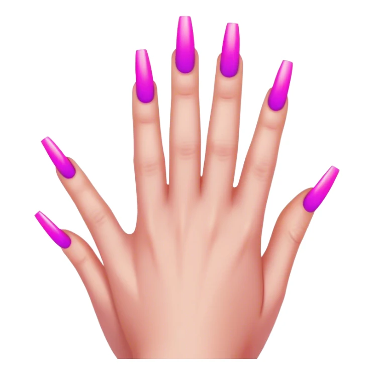 cyberpunk style neon 
manicure with long nails shows fak sticker