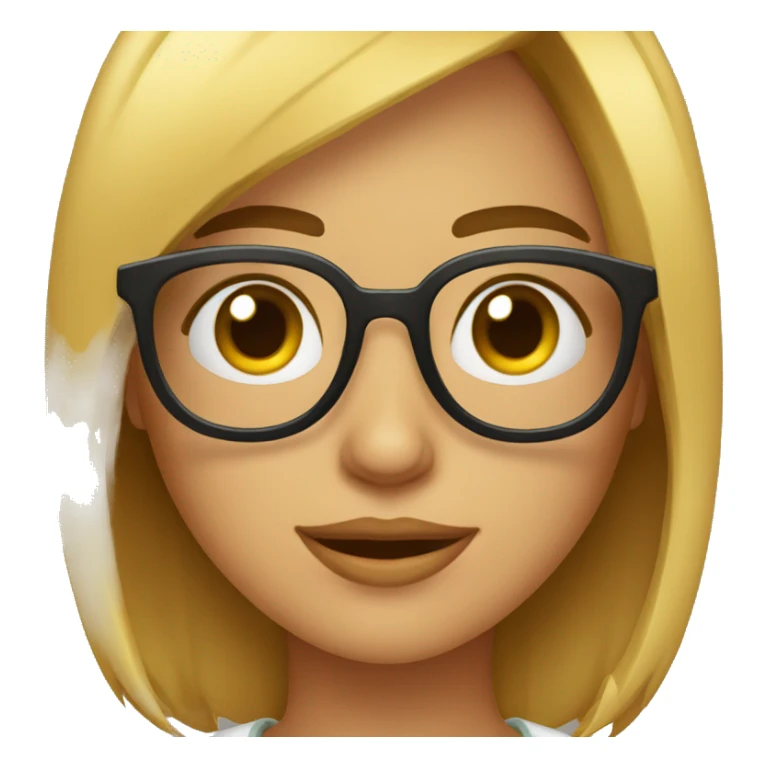 Chica con lentes y bucles cortos sticker