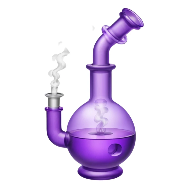 Purple Bong smoking out the top sticker