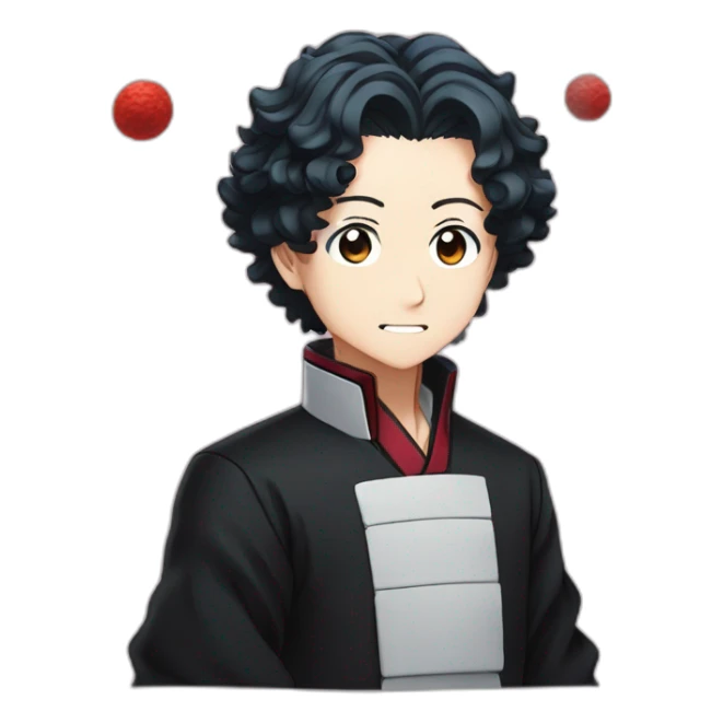 tanjiro kamado from kimetsu no yaiba with red air sticker