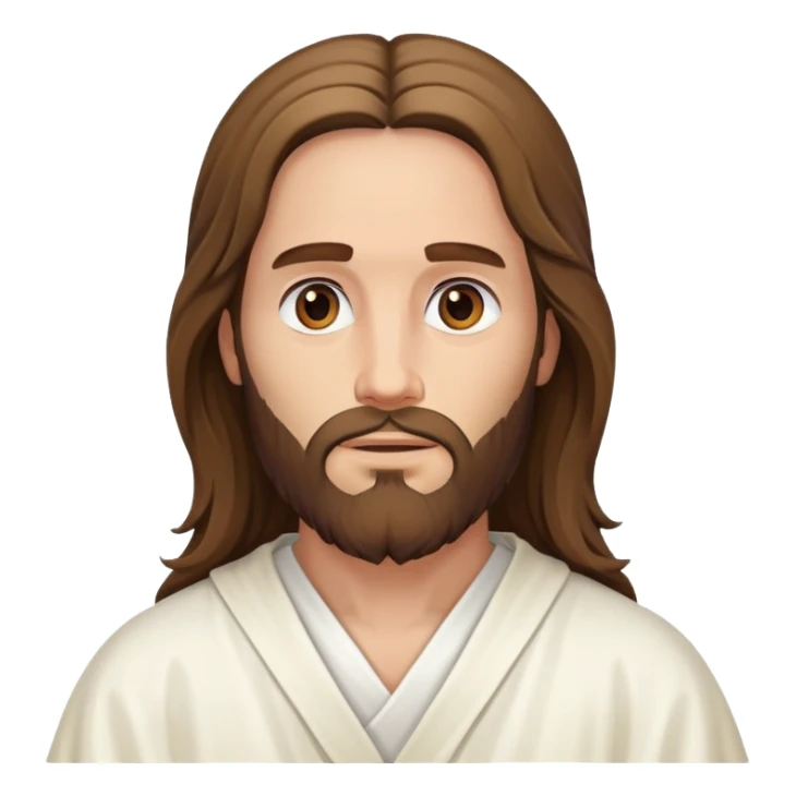 Jesus Christ with long hair and beard, wearing robes sticker