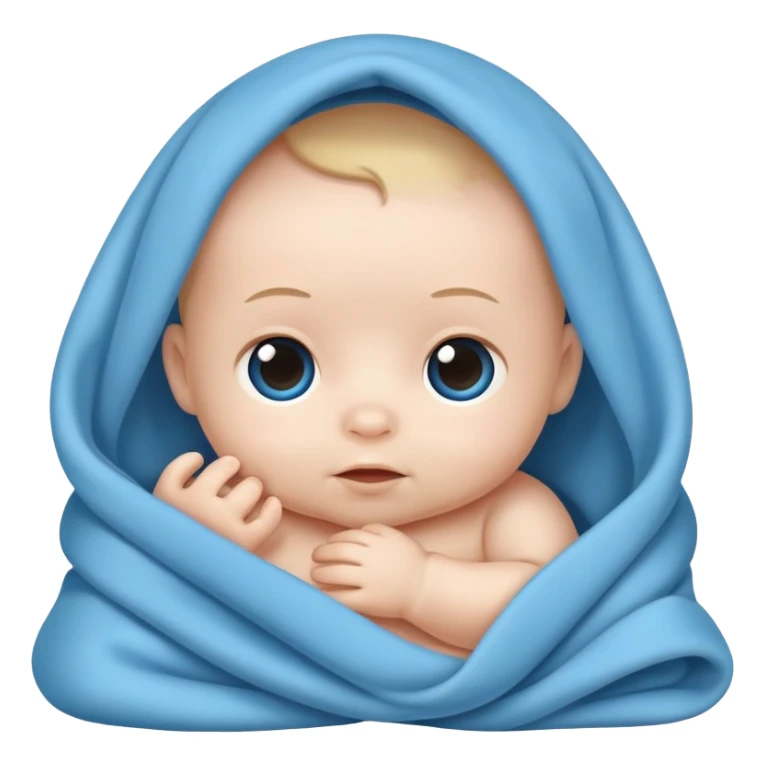Baby bow newborn in a blue blanket  sticker