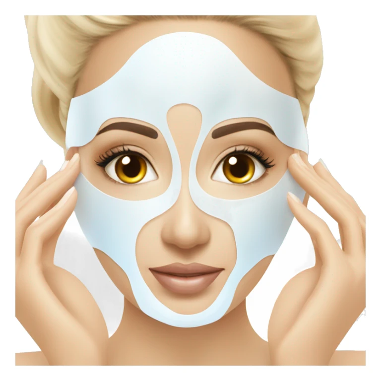 a beauty therapist doing hydrafacial treatment for a patient sticker