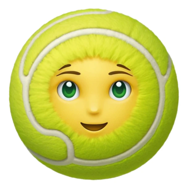 tennis ball with female gender sign sticker