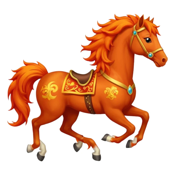 fire horse for lunar new year sticker