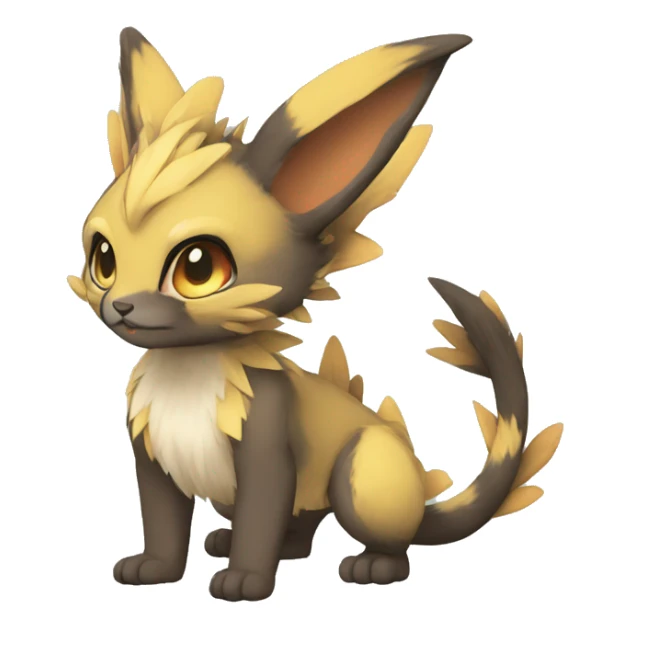 a anthro chibi-style Fakémon-hybrid full body sticker