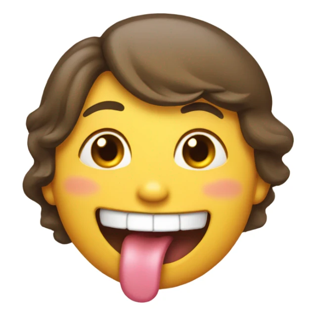 me smiling with my tongue out sticker