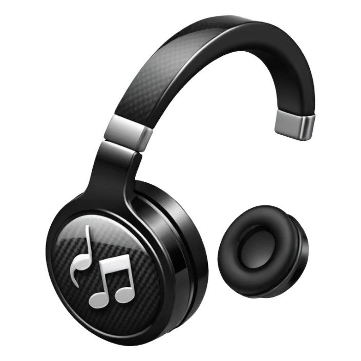 El logo de carbon fiber music  sticker