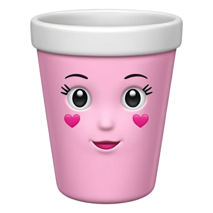 vaso branco com laço rosa sem flores sticker