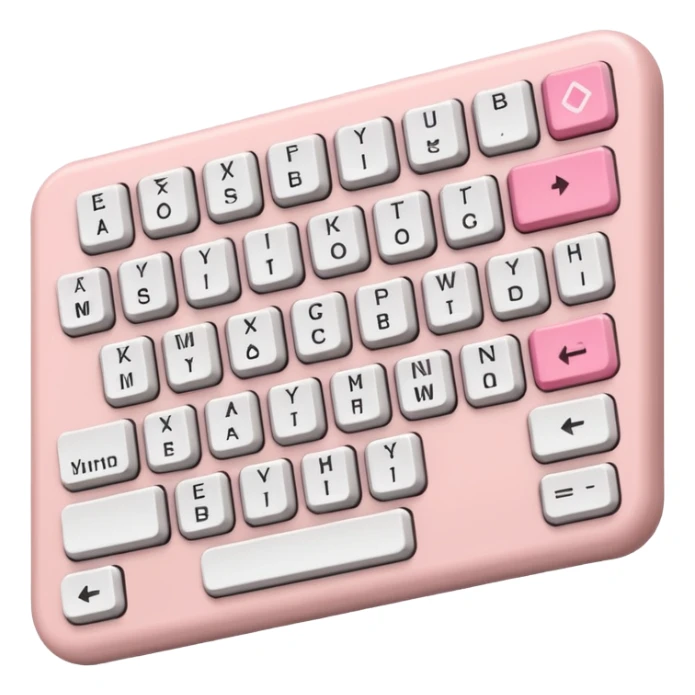 light pale pink Shortcut keyboard sticker