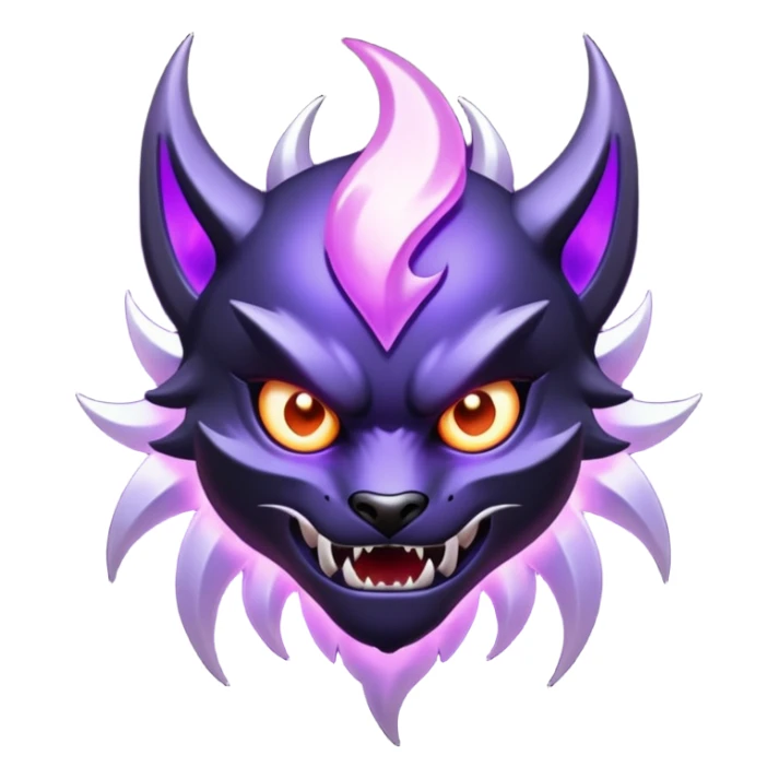 Shadow Fang — black steel + violet aura sticker
