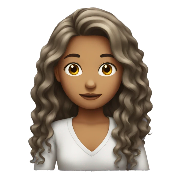 girl which long hair  sticker