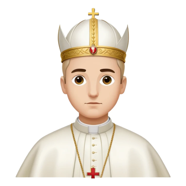 Young pope with modern papal attire sticker