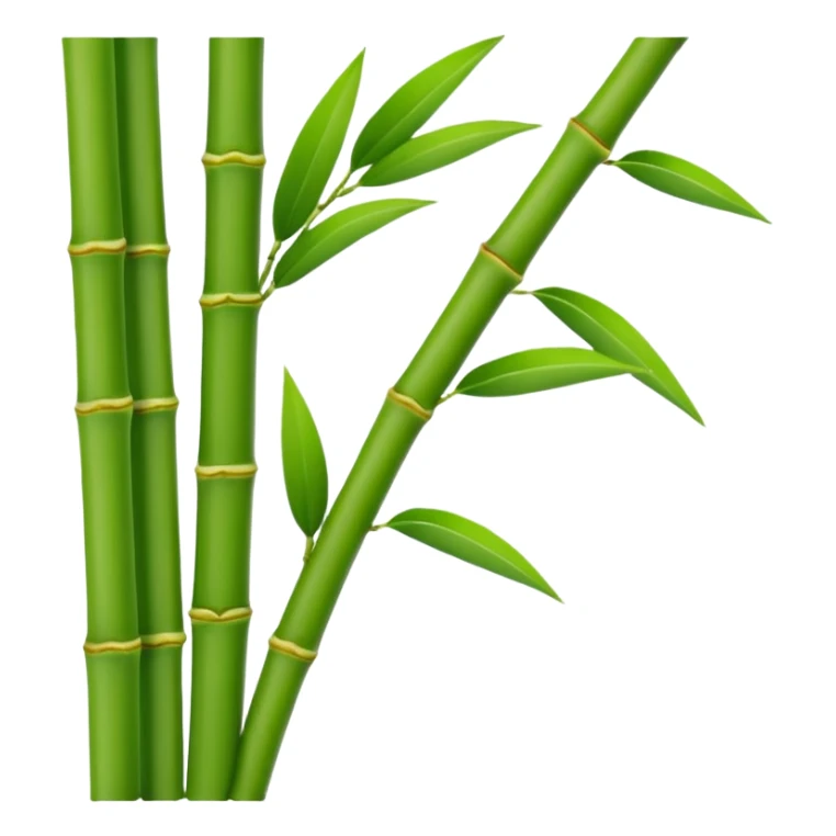 green bamboo stalks with leaves sticker