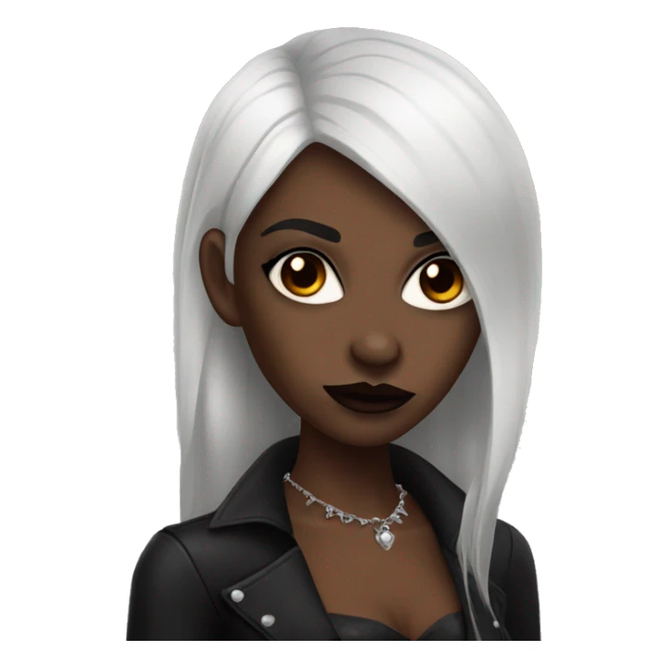 Hot vampire girl with brown skin goth sticker