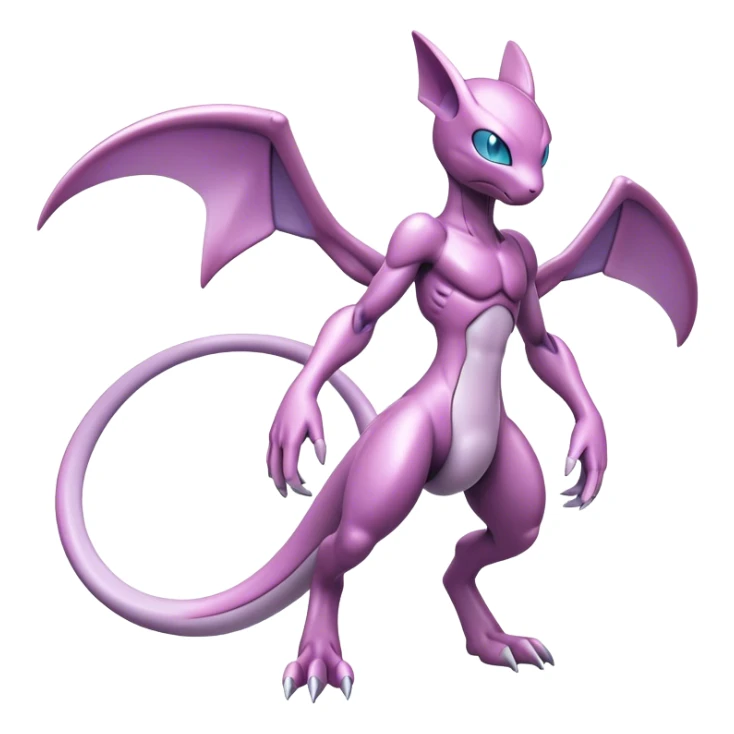  Cool Edgy Shiny Futuristic Ethereal Legendary Mewtwo-Digimon-Genesect-Palkia-hybrid full body sticker