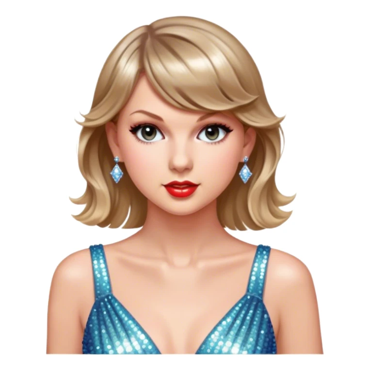 Taylor swift in sparkly dress  sticker