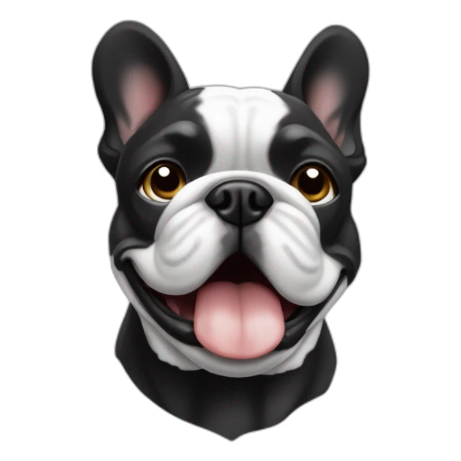 Bouledogue français noir et blanc sticker