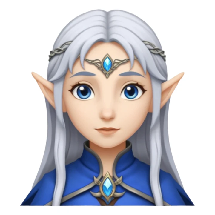 Frieren the female elf mage with silver hair sticker