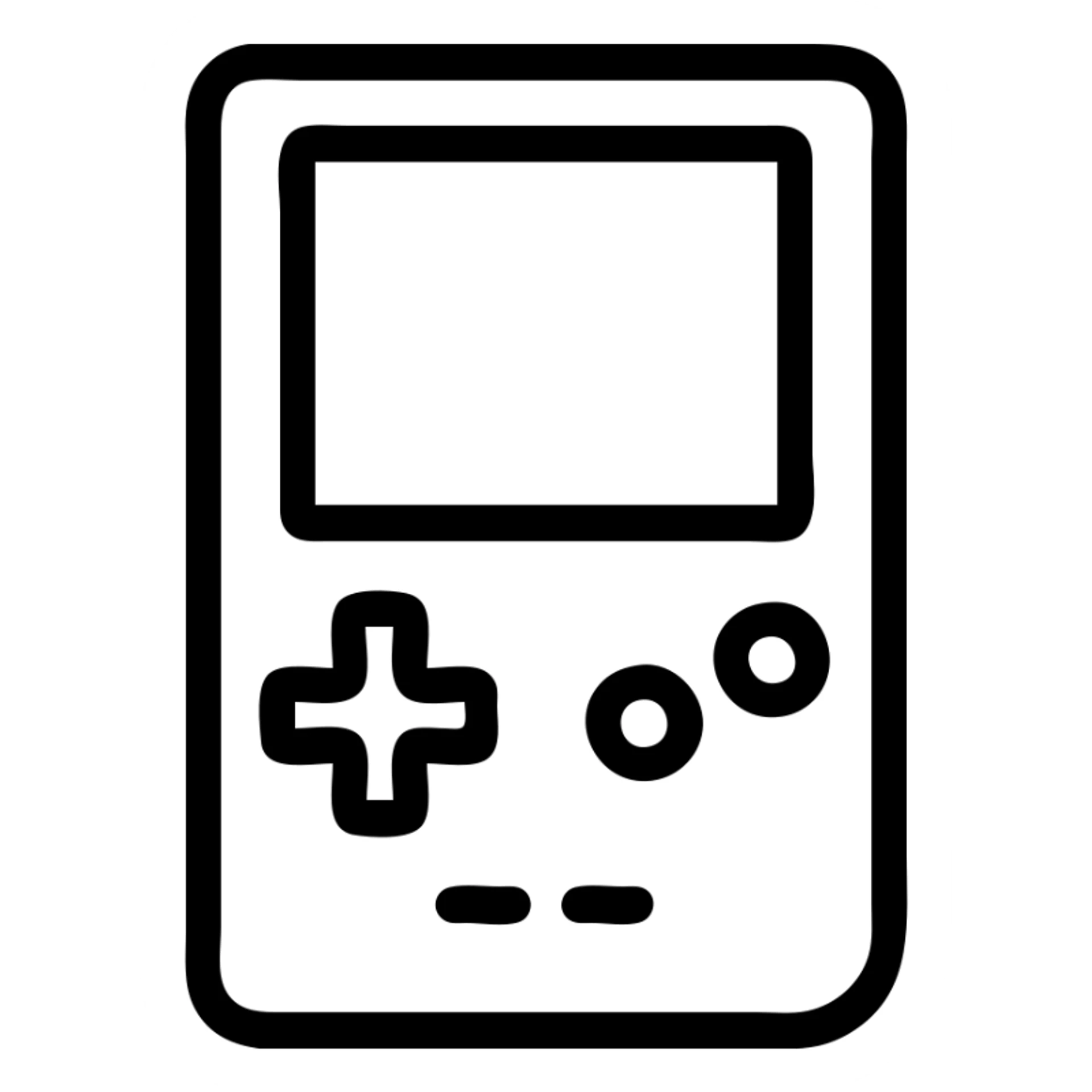 GameBoy, modern icon style, clean lines, simple color palette, minimalistic, easily recognizable, suitable for app icon sticker