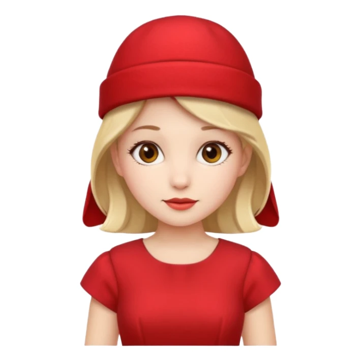 red hat and red dress girl sticker