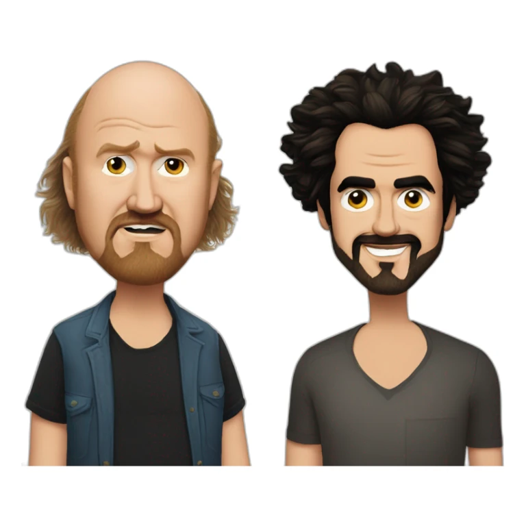 Louis C.K. And Russell Brand winking sticker