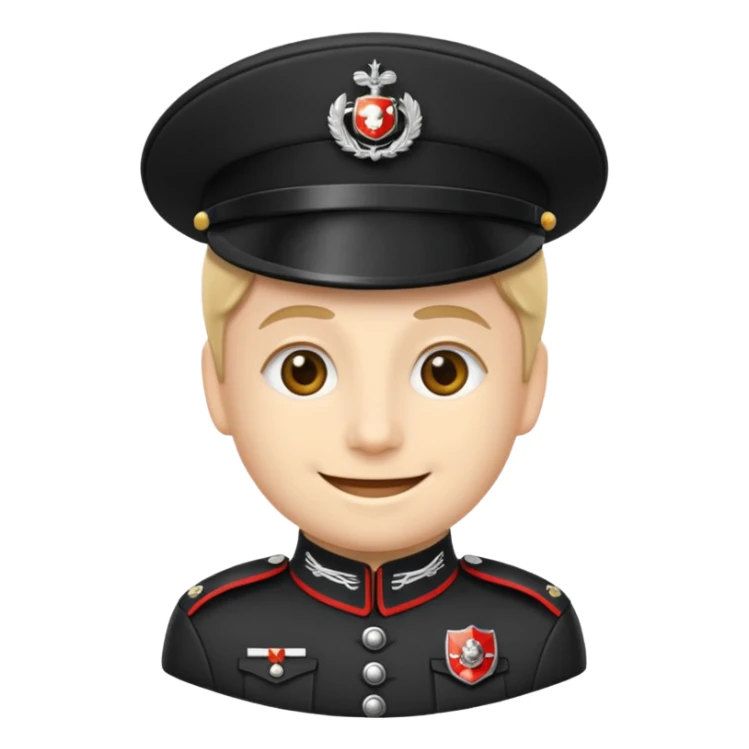 Un emoji di un carabiniere con il grado da carabiniere sticker