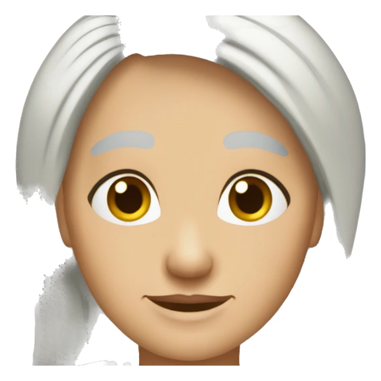 viejA DE cabello blanco recojido en moño sticker