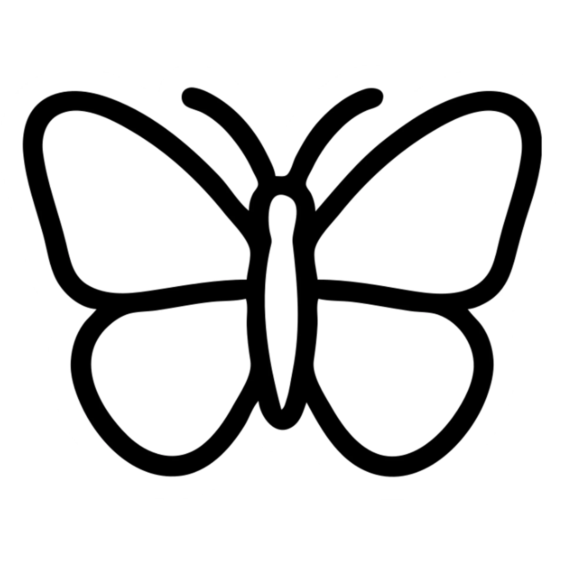 purple butterfly, minimal line art, elegant and simple sticker