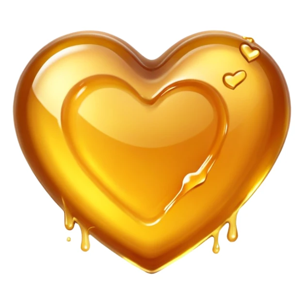 heart made of honey sticker