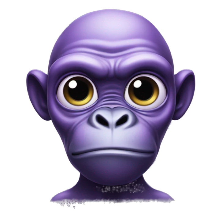 Alien gorilla hybrid purple skin big eyes big head sticker