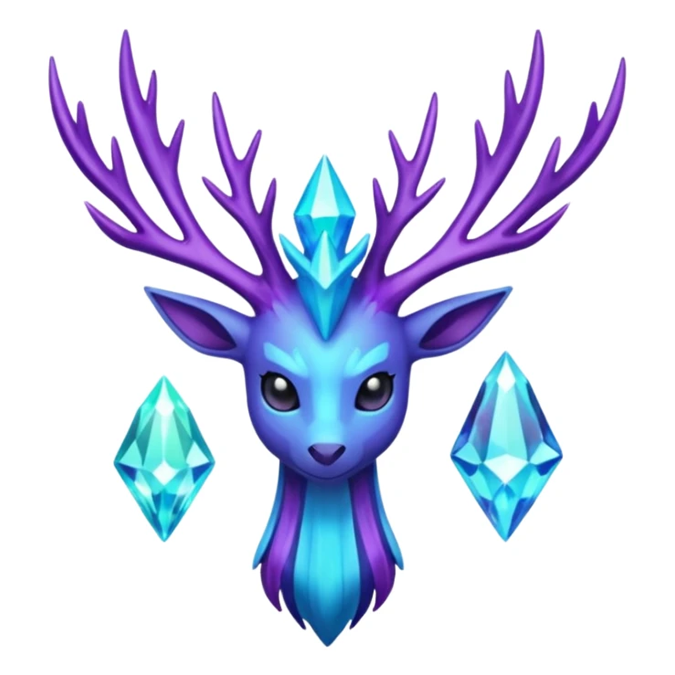 Pokemon legendary purple and cian crystal xerneas sticker