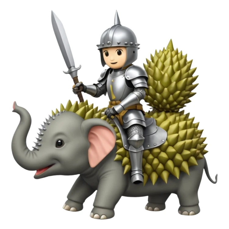 DURIAN KNIGHT WITH ELEPHANT FACE RIDE ON THE RAT sticker