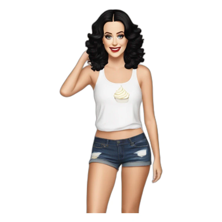 Katy Perry whipped cream tank top  sticker
