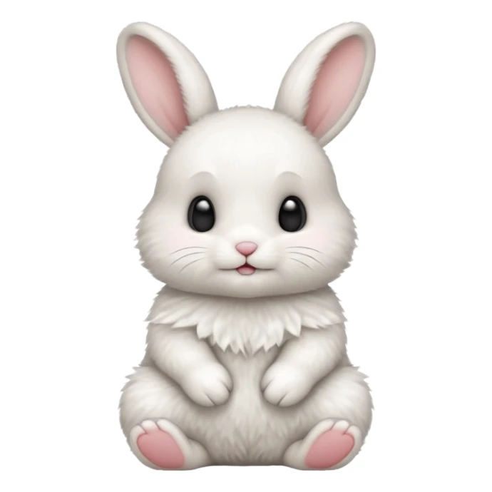sitting on its legs baby rabbit emoji sticker