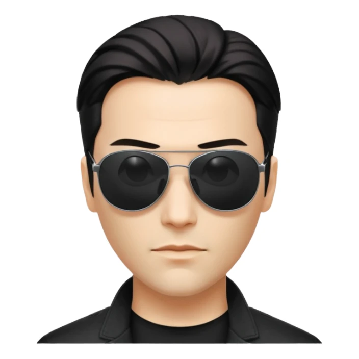 neo on sunglasses from matrix movie sticker