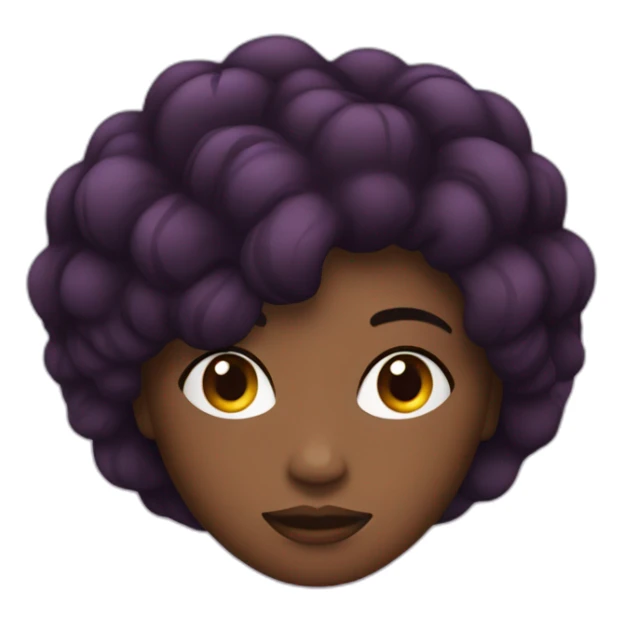 Femme avec les cheveux noir avec une aubergine sticker