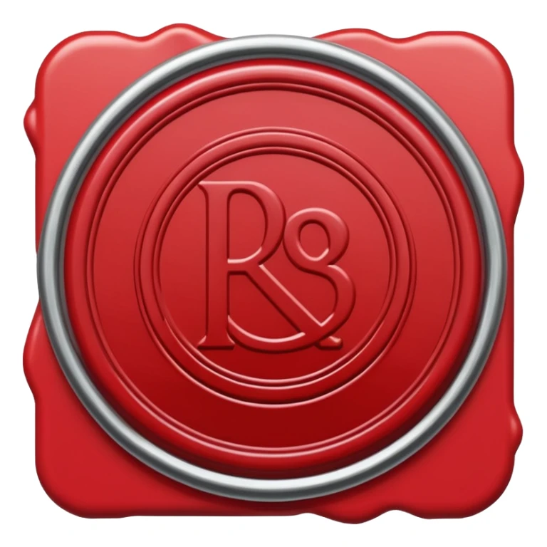 RB with a red theme with a wax stamp theme sticker