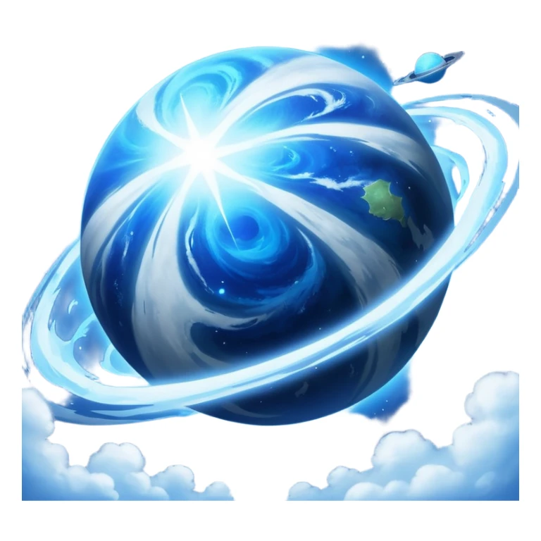 The image is a sci-fi poster with glowing blue text that reads “STAR BLAST.” A bright blue planet or star glows at the bottom, giving the design a futuristic, space-themed look. sticker