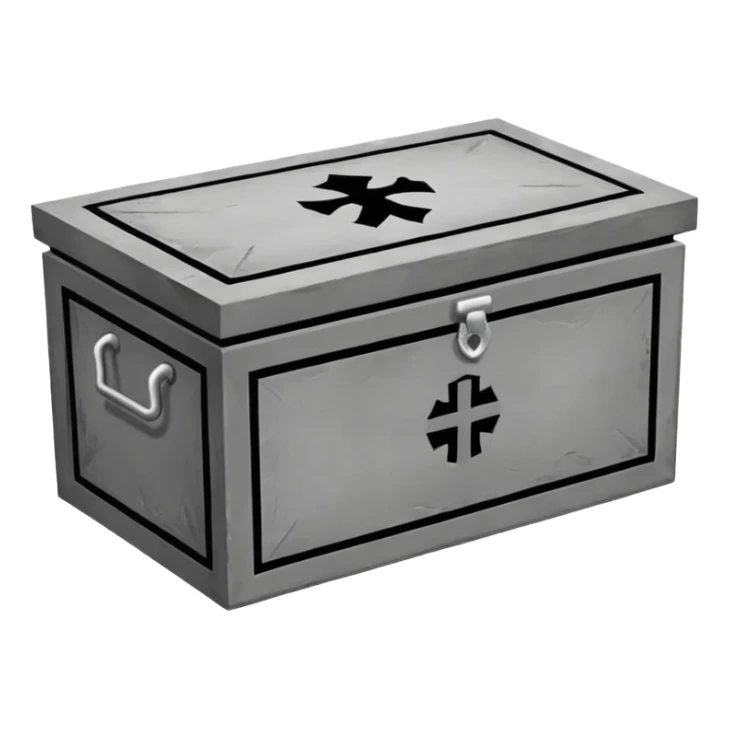 concrete container for casket to go inside of in the cemetery sticker