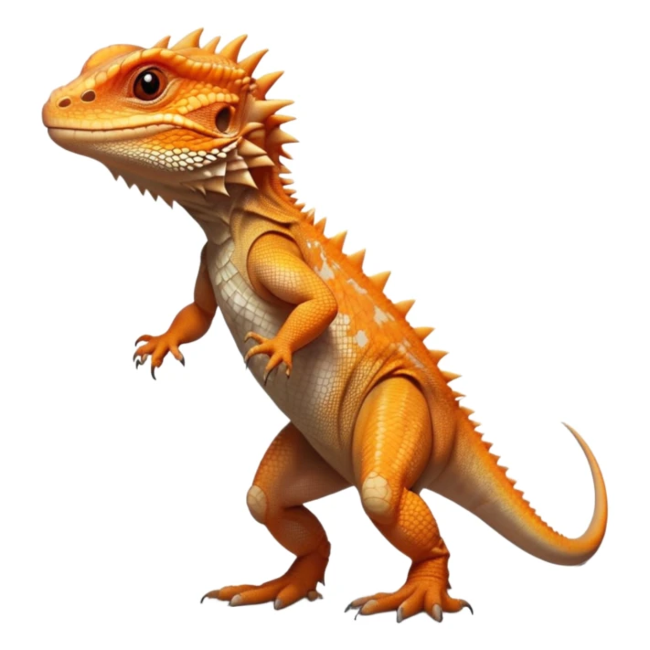 cinematic-bearded-dragon-realistic-full-body-standing-emoji,-rough-scaled-body-balanced-on-strong-legs,-spiky-throat-slightly-flared,-head-tilted-dramatically,-warm-orange-and-brown-patterns-glowing-under-the-sun,-simplified-yet-realistic-focused-features,-highly-detailed,-glowing-with-an-almost-sarcastic-glow sticker