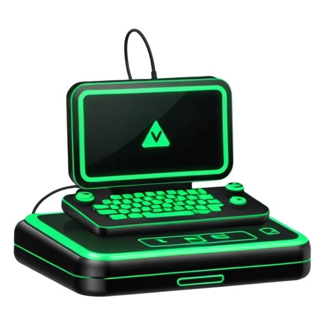 Modern Black And Green Cyber Gaming Aesthetic Scenery Deco sticker