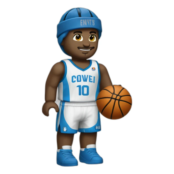 Un maillot de basket bleu avec écrit 14 dessus dans le style de IOS sticker