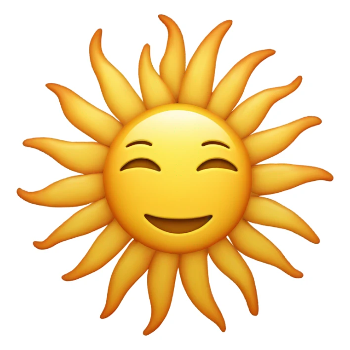 image of a sun with apple as its core 98 x 9 sticker