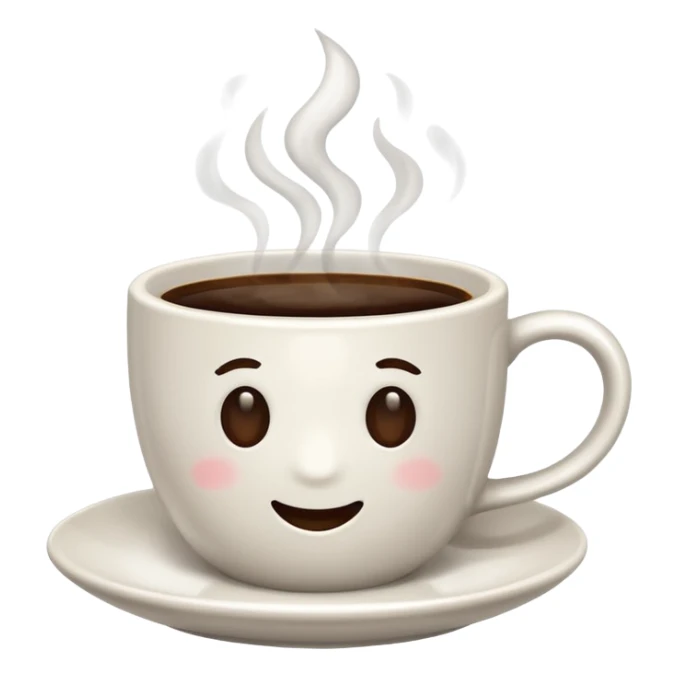 A coffee cup sticker