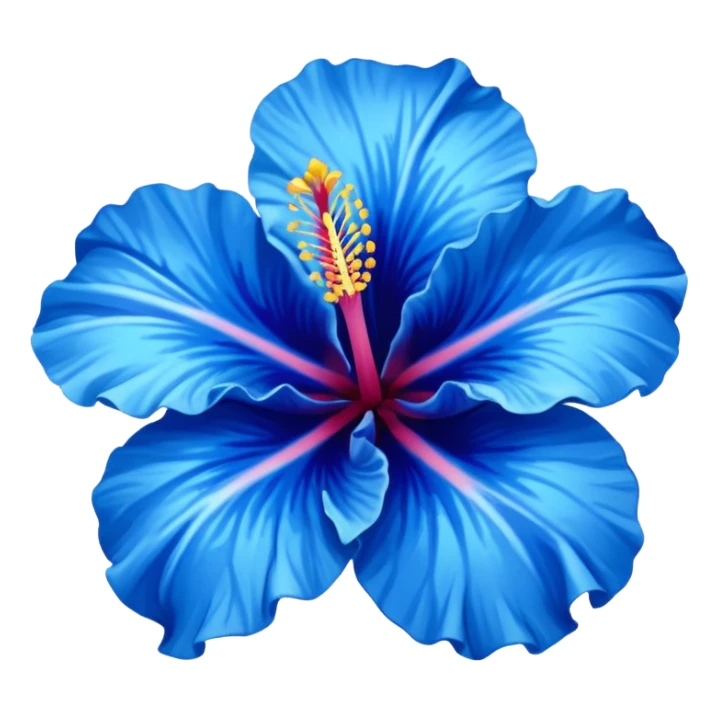 a blue flower similar to a hibiscus flower sticker