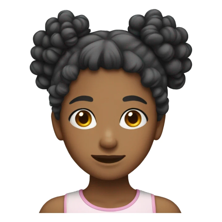 A girl with curly hair  pigtails sticker