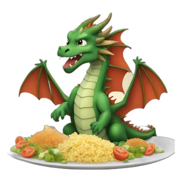 Un dragon qui mange macron sticker